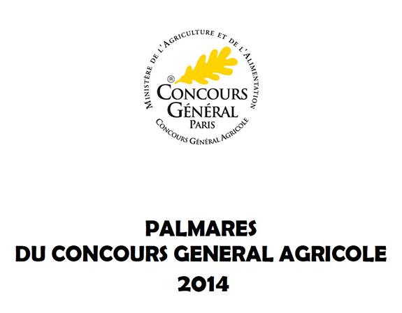 Concours Gnral Agricole<br><b>Retrouvez le Palmars complet du Concours Gnral Agricole 2014</b>