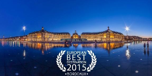 Tourisme<br><b>Bordeaux lue Meilleure Destination Europenne 2015</b>