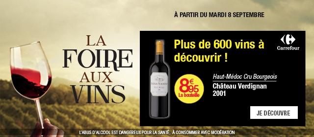 Carrefour<br><b>Plus de 600 vins dans le catalogue foire aux vins de Carrefour</b>