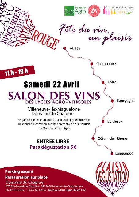 2me dition du Salon des Vins de France<br><b>Le rendez-vous des picuriens avec des tudiants passionns doenologie</b>