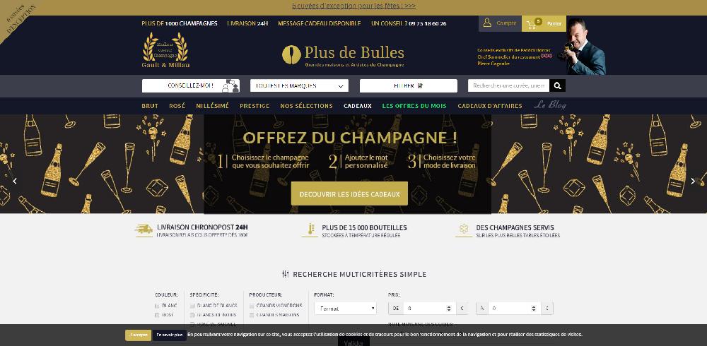 Plus de Bulles.com<br><b>Lancement d'un nouveau service exclusif de conseil personnalis pour slectionner son champagne</b>