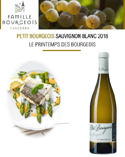 Le Printemps des Bourgeois !<br><b>PETIT BOURGEOIS SAUVIGNON BLANC 2018</b>