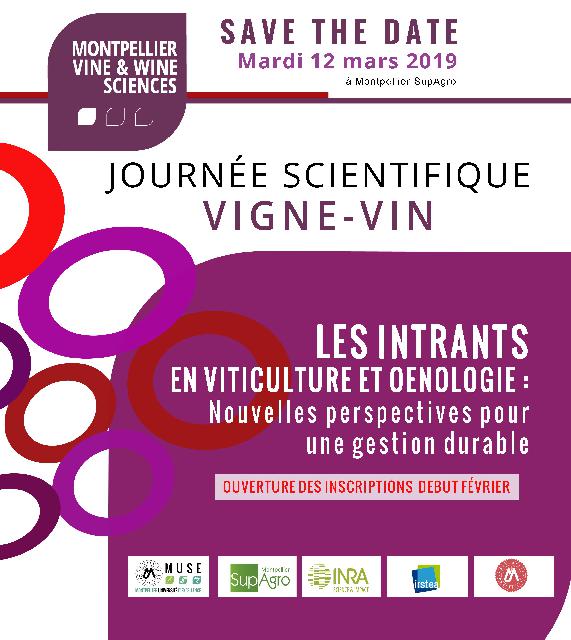 Montpellier Vine&Wine Sciences 2019<br><b>Journe Scientifique Vigne le mardi 12 mars  Montpellier SupAgro</b>