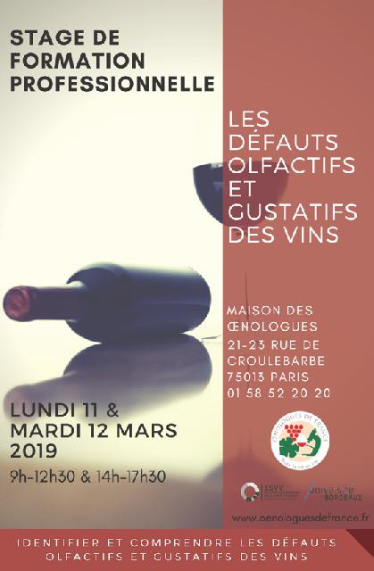 nologues de France<br><b>Stage de formation professionnelle sur les dfauts olfactifs et gustatifs des vins </b>