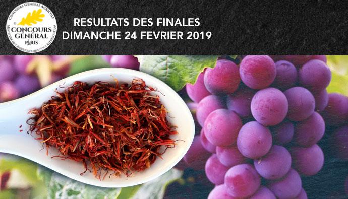 Concours Gnral Agricole<br><b>Palmars des finales du dimanche 24 fvrier 2019</b>
