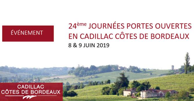 24me JOURNES PORTES OUVERTES <br><b>En Cadillac Ctes de Bordeaux les 8 & 9 JUIN 2019</b>
