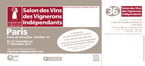 Salon des Vignerons Indpendants  la porte de Versaille - Paris 2014